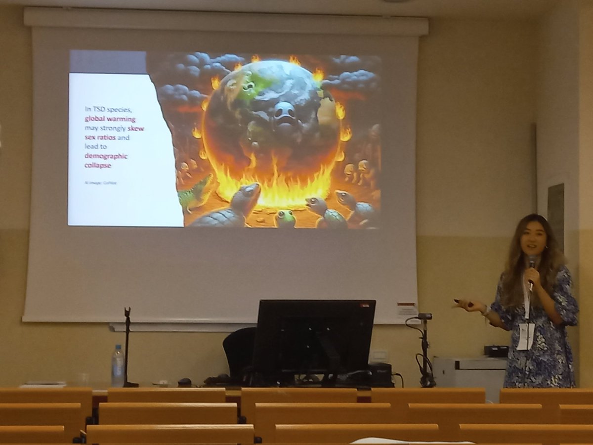 Eizaguirre Lab (@eizaguirrelab) on Twitter photo Ending the day with <a href="/eugeniecyen/">Charley Yen</a> stunning the room showing her work to sex #seaturtles using #DNAMethylation. We hope this work will guide further management for the protection of those endangered species globally. #ECCB2024 Ending the day with <a href="/eugeniecyen/">Charley Yen</a> stunning the room showing her work to sex #seaturtles using #DNAMethylation. We hope this work will guide further management for the protection of those endangered species globally. #ECCB2024