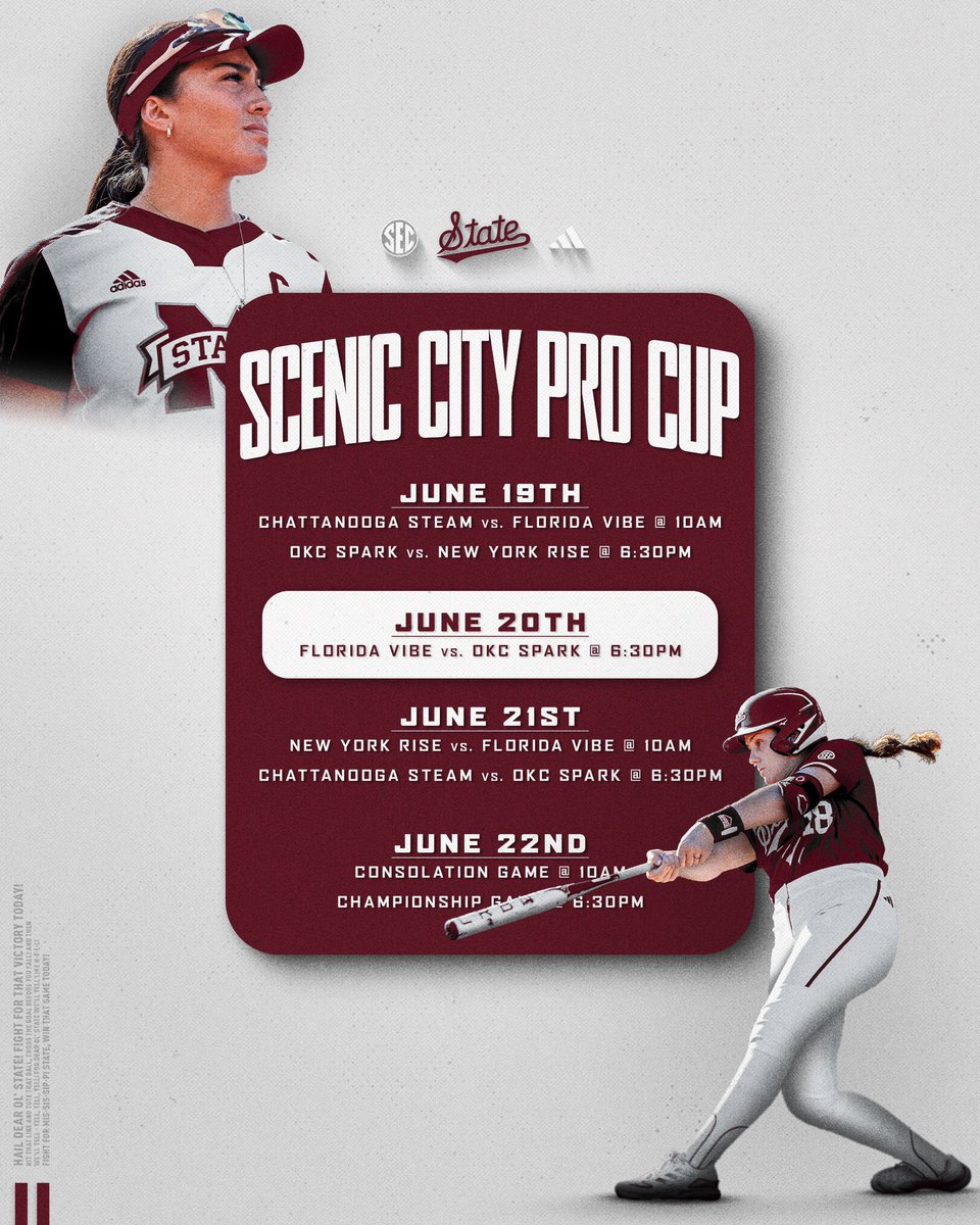 Mississippi State Softball (@hailstatesb) on Twitter photo Best of luck this season ladies!
We’ll be tuning in on Thursday to see Madisyn Kennedy and <a href="/chloeetaliaa/">chloe talia</a> go head-to-head 👀
#StateToTheShow | #HailState🐶 Best of luck this season ladies!
We’ll be tuning in on Thursday to see Madisyn Kennedy and <a href="/chloeetaliaa/">chloe talia</a> go head-to-head 👀
#StateToTheShow | #HailState🐶