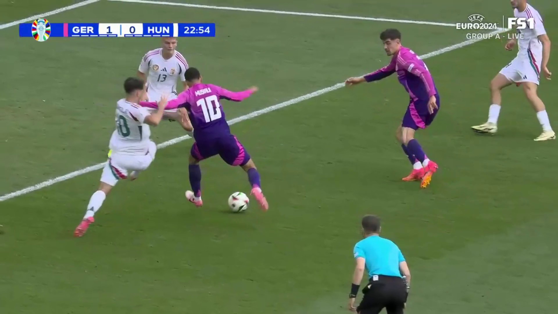 GERMANY ON TOP 🔥21-year-old Jamal Musiala finds the back of the net 🇩🇪