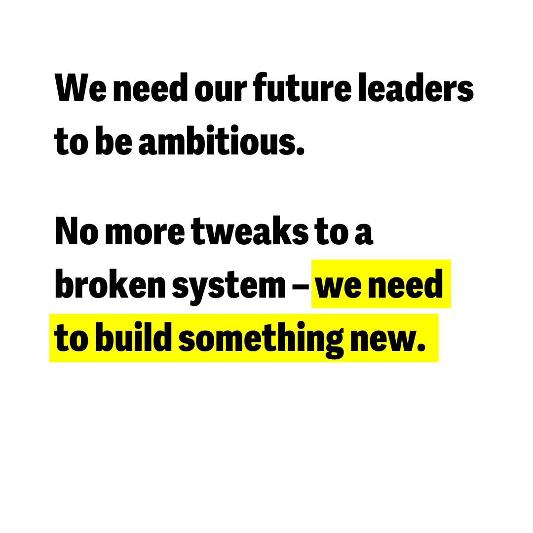 The manifestos are out. There are pledges around mental health staff and waiting times. There is even talk of Early Support Hubs in every community – which is huge.

But this is not enough on its own to solve the emergency in young people’s mental health. Big issues need big