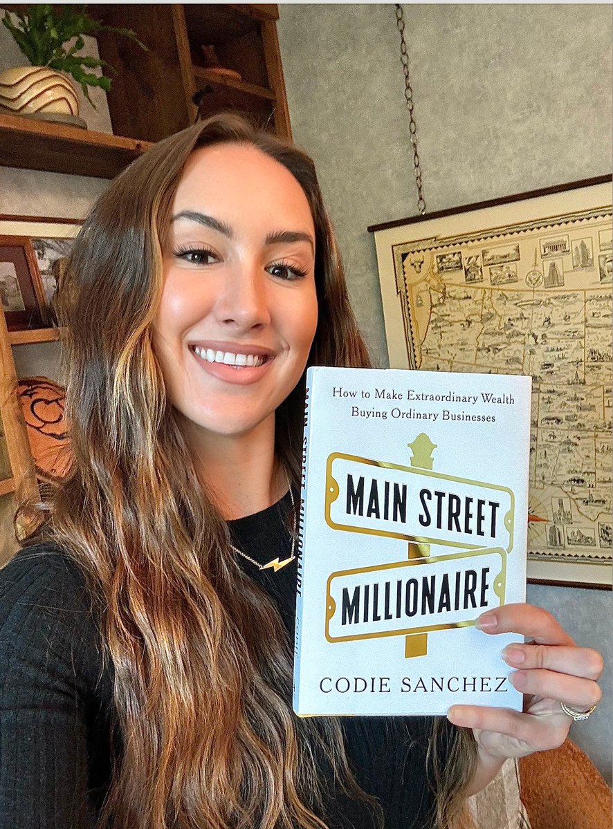 Codie_Sanchez's tweet image. 3 years ago I started writing this book.
I kept whittling down…
What do people actually need to know to become owners?
What would help you buy more businesses, scale businesses and teach the next generation the same?
Hopefully, it’s this. Main Street Millionaire.
The idea…