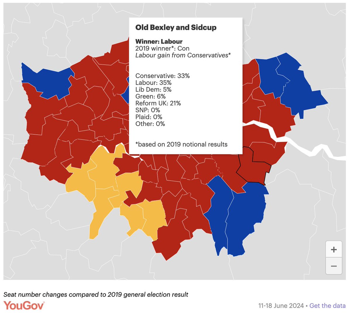 Never in all my days did I think this could be possible. Generational shift coming up. Lets go <a href="/Sidcup_Labour/">Old Bexley & Sidcup Labour</a> @EJCJones93 #change #ge2024 data from <a href="/YouGov/">YouGov</a>