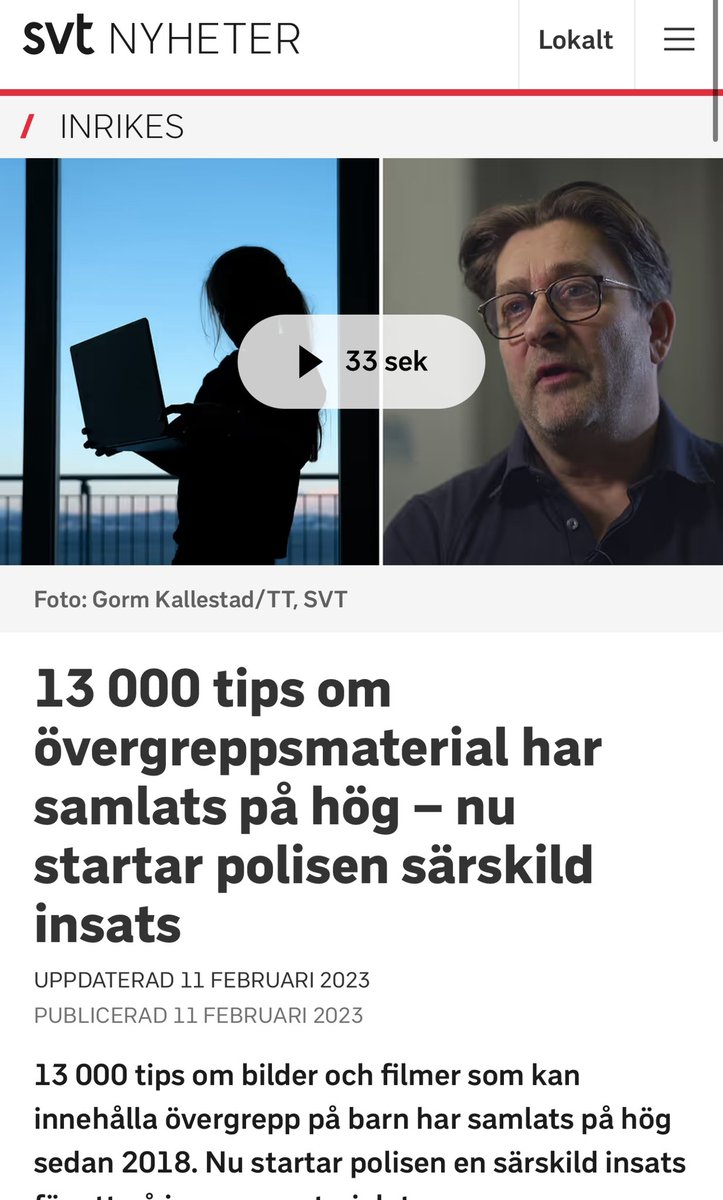 Innan man diskuterar en implementering av Chat-Control 2.0 så bör Sveriges regering redovisa hur man avser hantera det material som hittas. 

Idag ligger flaskhalsen INTE i att hitta personer som konsumerar övergreppsmaterial. 
Flaskhalsen ligger i att polisen inte har resurser