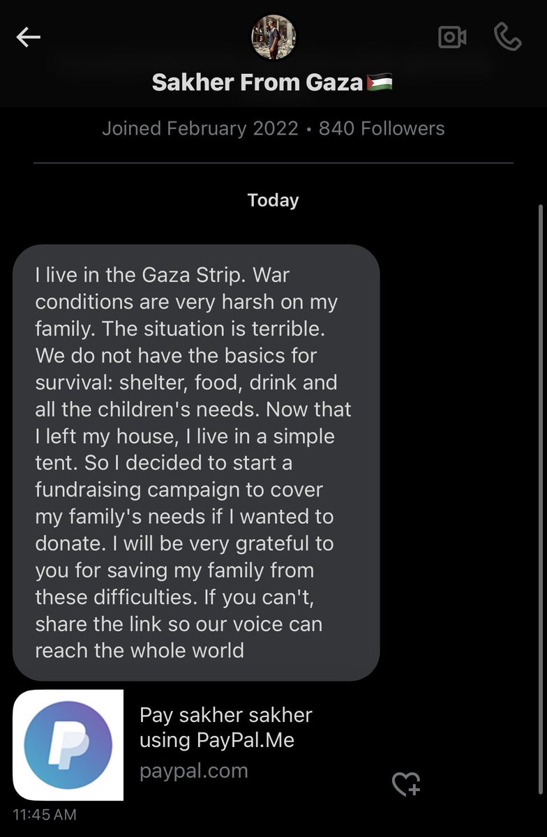 Sakher has reached out to me for help. Please donate

paypal.me/sakhersakher893