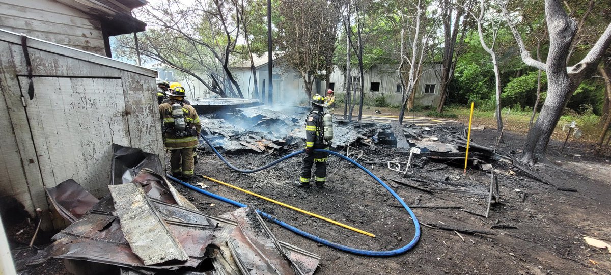 The structure fire at 813 Pinckney Street is extinguished,  Crews in overhaul mode.