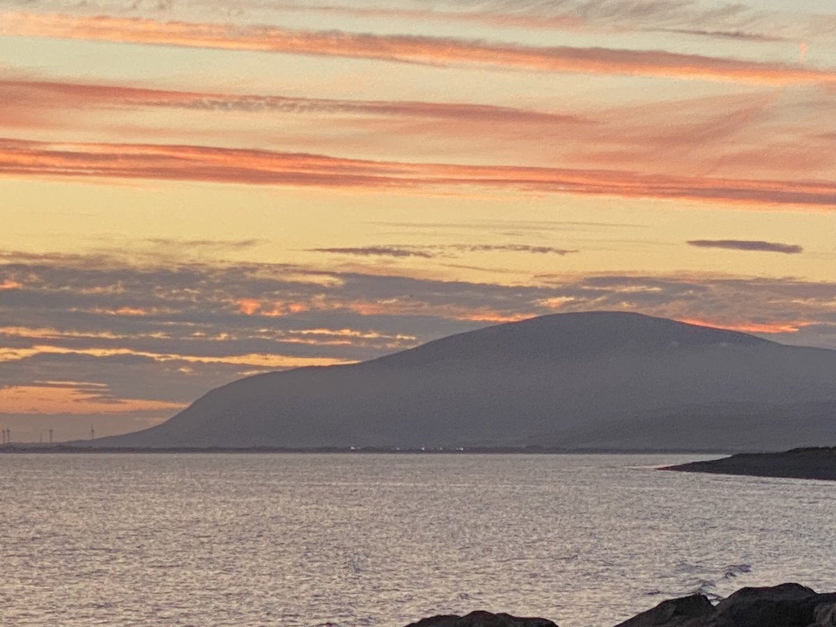 Beautiful sunset from Earnsea Bay, Walney Island.  The gorgeous Black Combe in the distance.  We are so lucky.