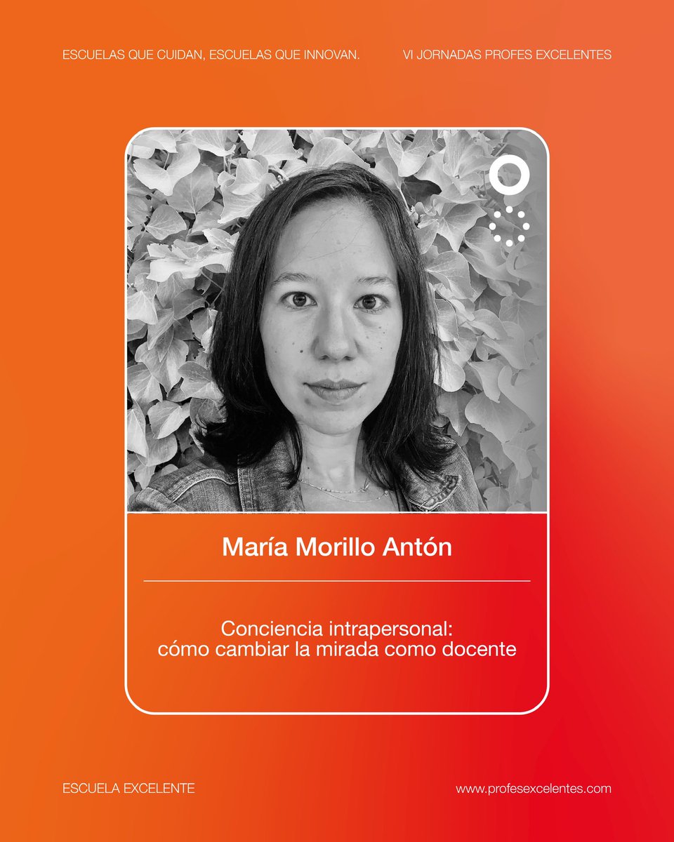 Escuela Excelente (AMICE) (@eexcelente) on Twitter photo ¡Tienes que conocer a María Morillo Antón! Con su taller “Conciencia intrapersonal: cómo cambiar la mirada como docente”.
Inscríbete a las IV Jornadas Profes Excelentes el 27 de junio en <a href="/colelitterator/">Colegio Litterator</a>
profesexcelentes.com ¡Tienes que conocer a María Morillo Antón! Con su taller “Conciencia intrapersonal: cómo cambiar la mirada como docente”.
Inscríbete a las IV Jornadas Profes Excelentes el 27 de junio en <a href="/colelitterator/">Colegio Litterator</a>
profesexcelentes.com