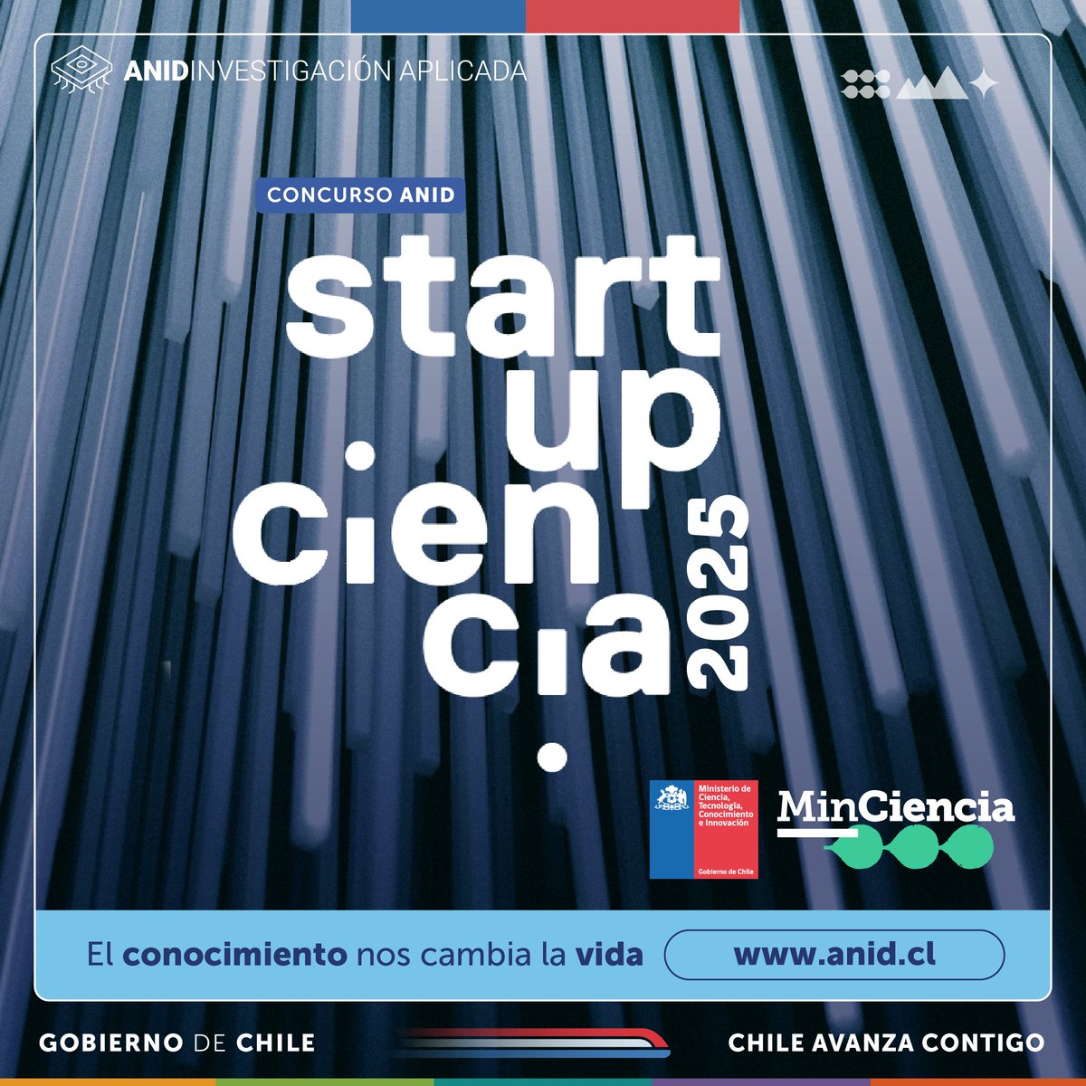🚀 Ya está abierta la convocatoria a #StartupCiencia2025, para fortalecer empresas de base científico-tecnológica en Chile, y obtener financiamiento de hasta $134.550.000 por proyecto.
🌐 Conoce más detalles y postula hasta el miércoles 28 de agosto en anid.cl/concursos/star…