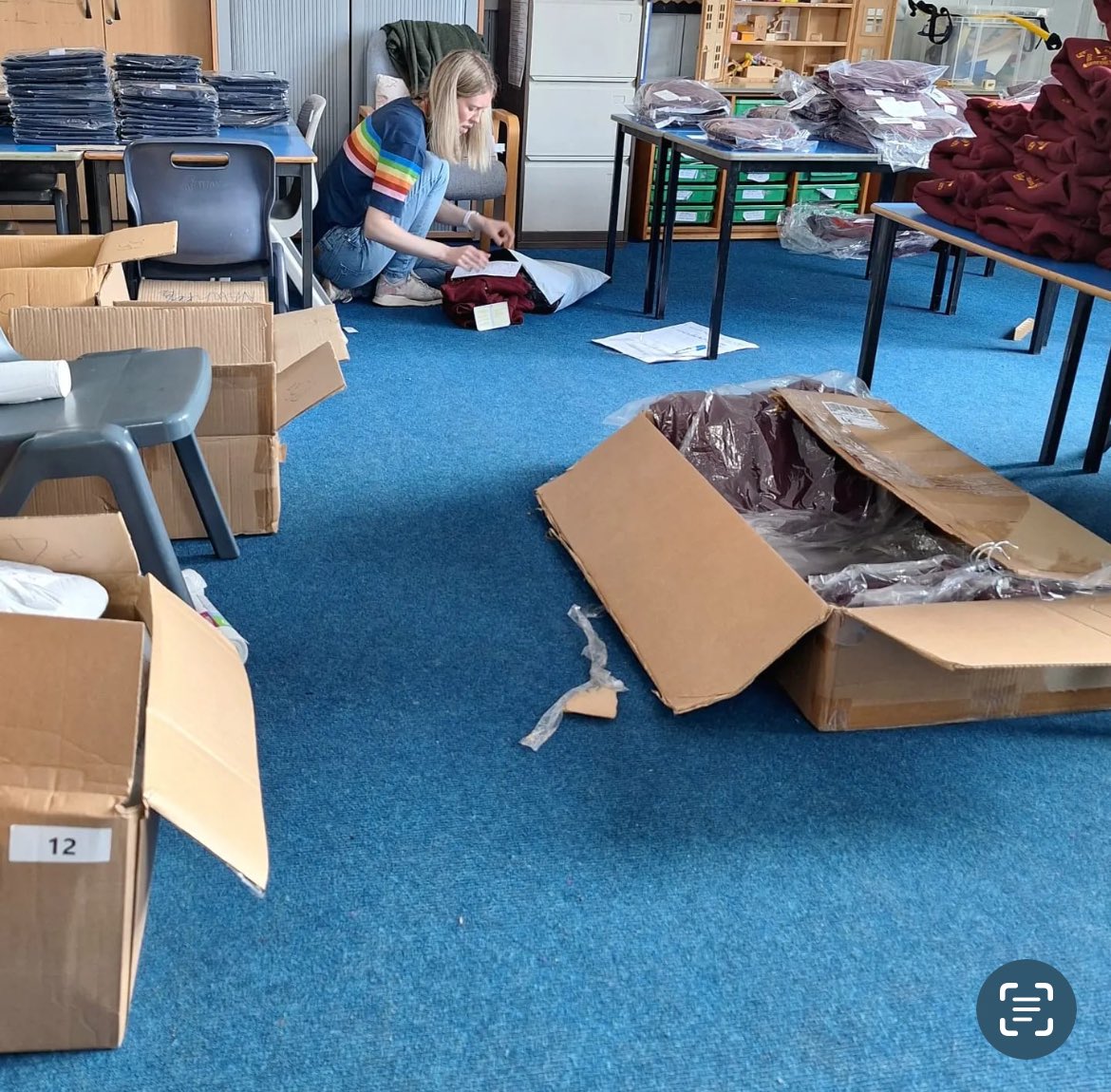 NetherleePTA's tweet photo. We can not do this work without the help from all our wonderful volunteers. The loudest shout out to Suman and Gaby for stepping in to help us over the last couple of days with getting a large number of stock packed, checked and distributed. Thank you 🥰 https://t.co/keXVvjOabR