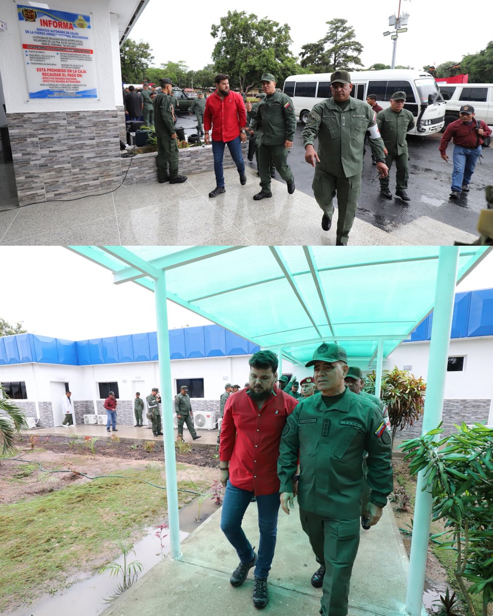 ErnestoLunaPsuv's tweet photo. Recibimos en Monagas al G/J Vladimir Padrino López, Ministro del Poder Popular para la Defensa, quien en nombre del presidente @NicolasMaduro inauguró el ambulatorio Militar Tipo III Dr. José Rafael Villarreal en el Fuerte Paramaconi. https://t.co/GZAHg04e9B