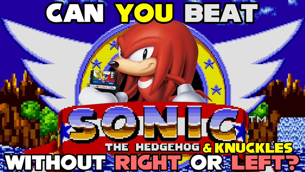 Gamechamp3k's tweet photo. Decided to schedule this one as a Premiere! Tune in this Saturday at 12:00 noon Eastern for the next VG Myths episode:

Can You Beat Sonic 1 &amp; Knuckles Without Pressing Right Or Left?

Link in the reply~ https://t.co/CmvZqtOo48