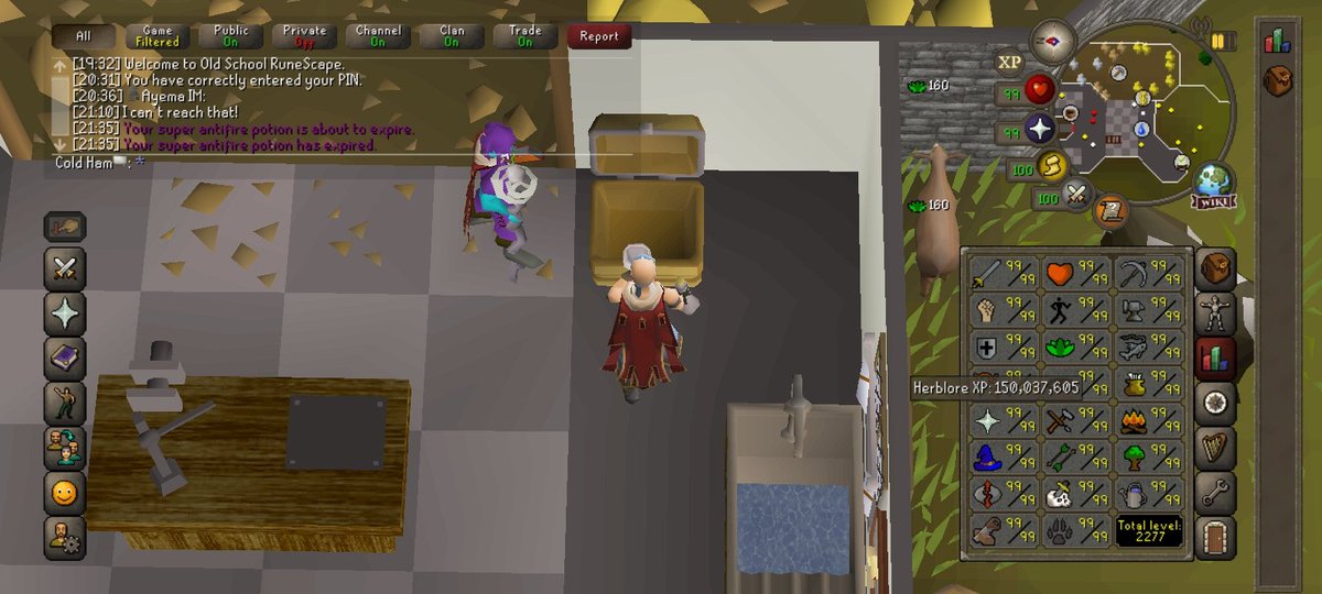 Cold_HamOSRS's tweet image. 150m Herblore!