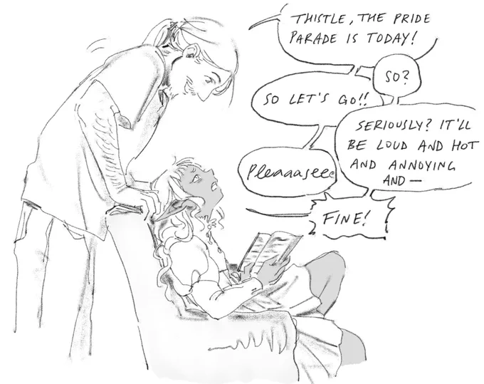 delgal and thistle go to pride 