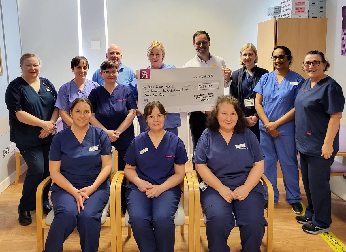 Well done to the team at Sligo University Hospital Endoscopy Unit who ran a bake sale and raffle to support the Irish Cancer Society’s Daffodil Day 🌼
An amazing €3,267 was  raised all in support of cancer patients and their families across Ireland