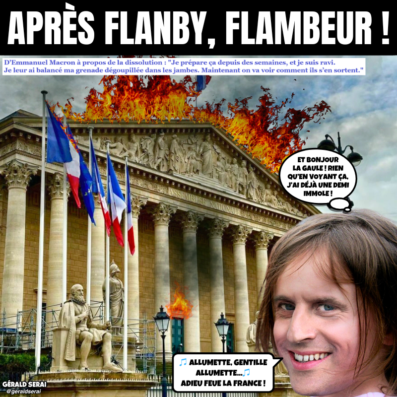 GeraldSerai's tweet photo. Disaster boy…
----------
#bfn #breakingfakenews #humour #mème #macron #disastergirl #DissolutionAssembléeNationale #disasterboy #grenadedégoupillée
Suivez-moi !😜 https://t.co/WtjjLpcg3D
