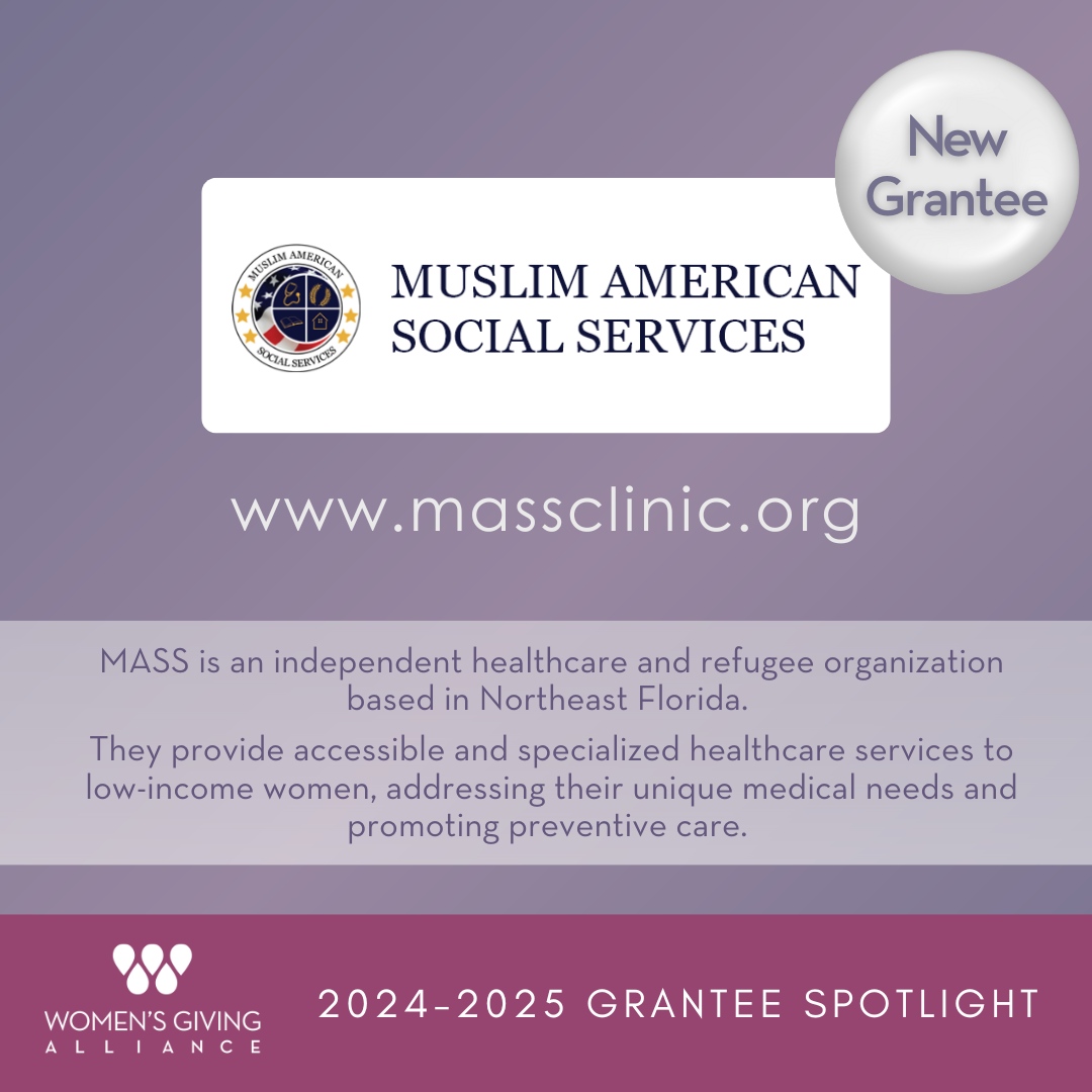 🌟 Join us in celebrating Muslim American Social Services (MASS), a first-time Women’s Giving Alliance Grantee! 👏

With this grant, MASS will expand their essential services to low-income women in Northeast Florida. This funding will support emergency housing assistance for w...