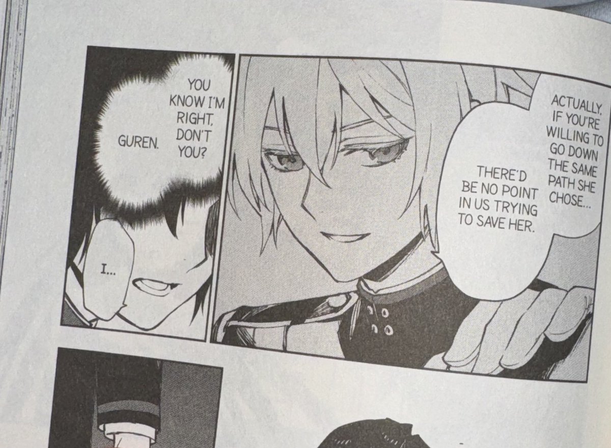 shinya “voice of reason so guren doesnt submit to his demon” hiiragi