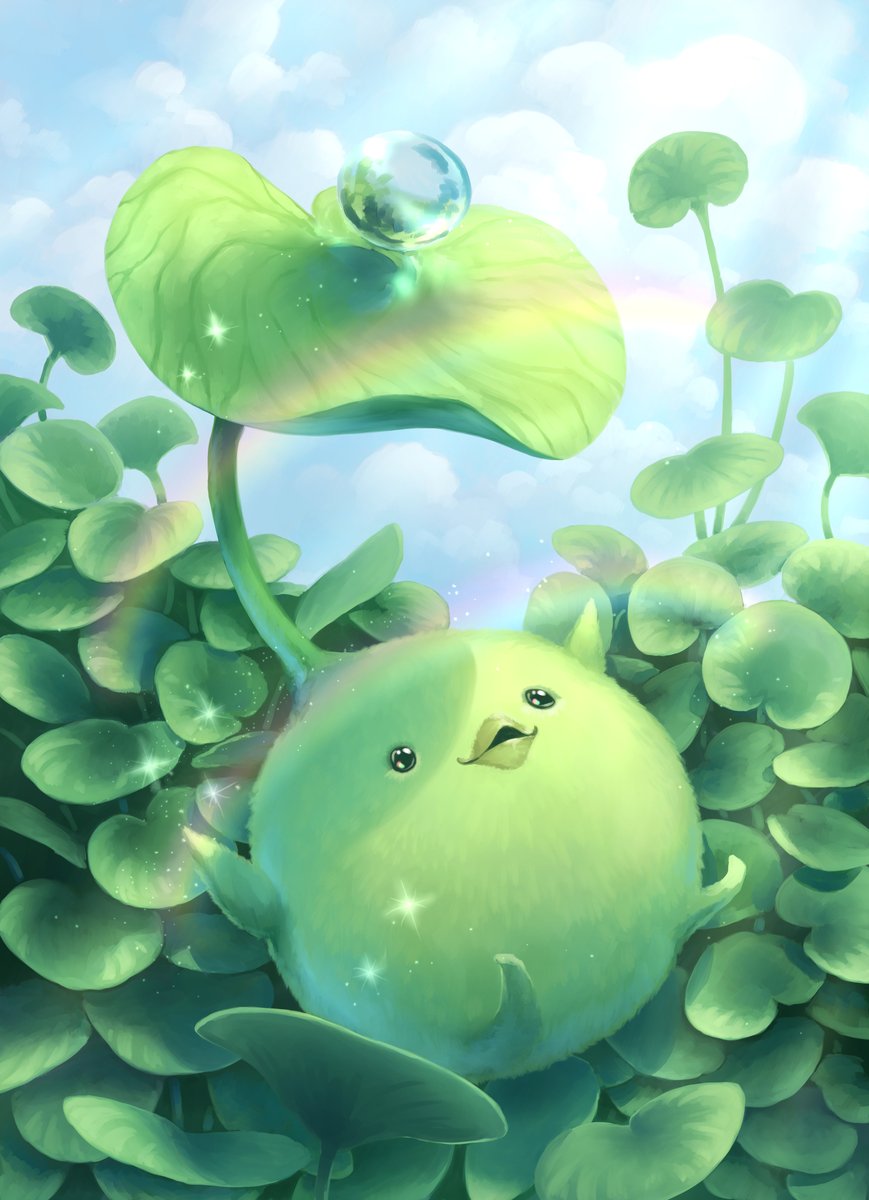 I'll be at #JAFAX this weekend in the artist alley!  And then it's almost #Dawntrail time, so here's a korpokkur to begin my pictomancer journey🌱