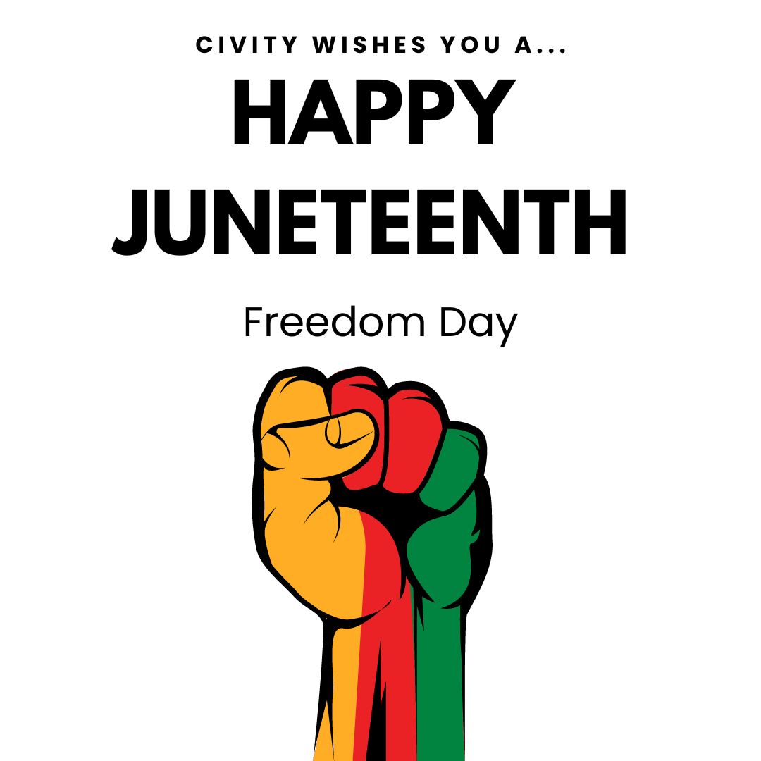 ThisIsCivity's tweet image. HAPPY JUNETEENTH! 

#thisiscivity #civity #bridging #weallbelong #listenfirst #juneteenth