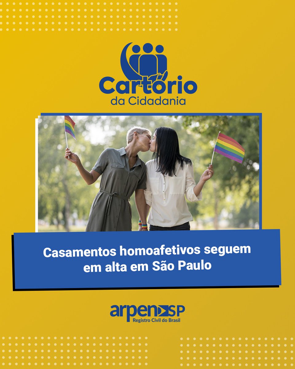 arpensp's tweet photo. 💕💑 No primeiro trimestre deste ano, foram 974 uniões entre pessoas do mesmo sexo, número ligeiramente superior aos 955 matrimônios realizados no mesmo período de 2023. 

#arpensp #casamento #casamentohomoafetivo https://t.co/P5bbHswWgT