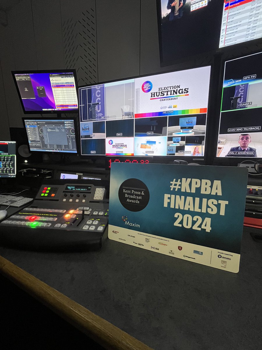 About to be going live on <a href="/KMTV_Kent/">KMTV</a> from a husting for the second time this week! 
This time with my #kpba finalist board for this year’s awards! #makingithappen 
#behindthescenes 
#bts 
#livetv 
#localjournalism