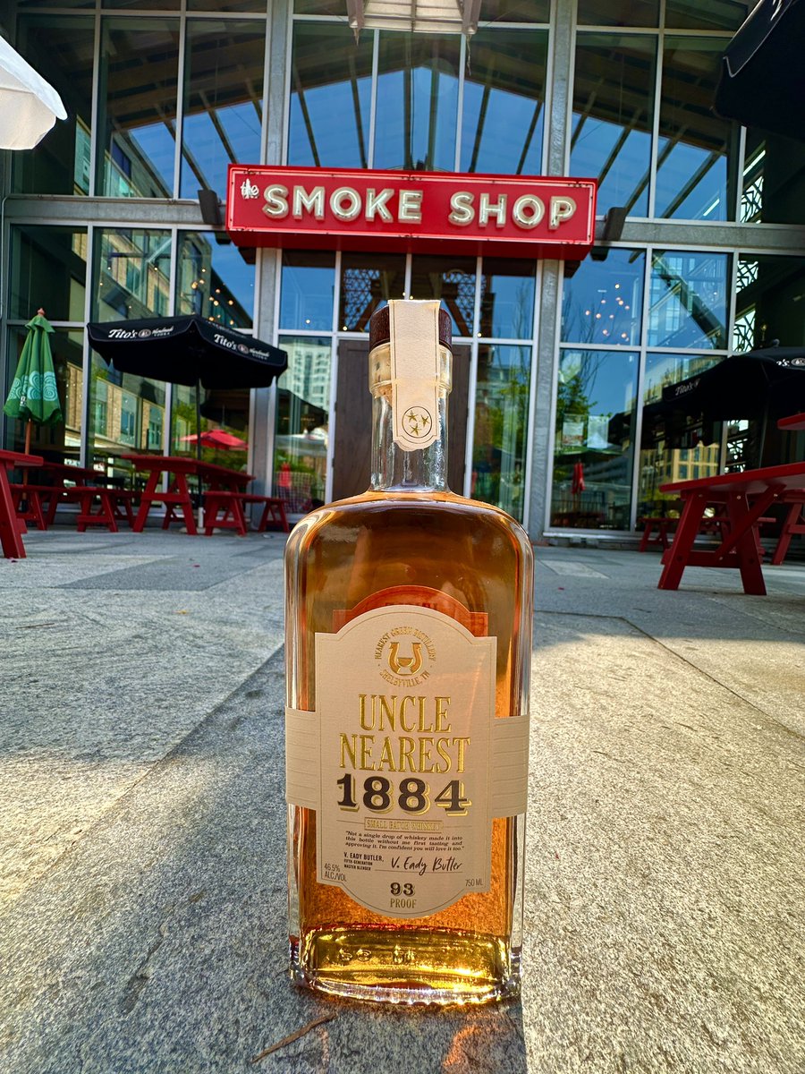 It's #whiskeywednesday &amp; this week we're featuring our Uncle Nearest 1884 Small Batch Tennessee Whiskey for our #whiskeyoftheweek 🔥

Come enjoy a pour for only $10 until next Wednesday! 🥃
This whiskey has subtle notes of baking chocolate and cinnamon.