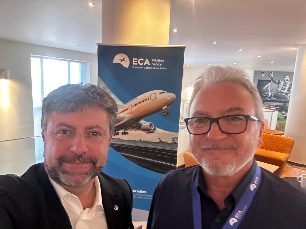Oggi la delegazione ANPAC ha preso parte alla European Pilots (ECA) conference.

Durante questa prima giornata i temi trattati sono stati:

- carenza di piloti
- salute mentale
- RCO - reduced crew operations

Nella foto Riccardo Canestrari e Gianluca Carpino.