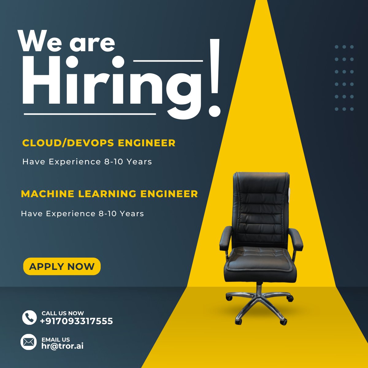 ai_tror's tweet image. We are hiring candidates for Machine Learning and DevOps Engineer.

Experience-8 -10 Years
Location-Remote
Interested candidates can apply.

Apply Now-forms.gle/1ozp1KHsWfrkHC…

#ITJobs #Jobs #DevOpsEnginner #DevOpsJobs #DevOps #MachineLearningJobs #MachineLearning