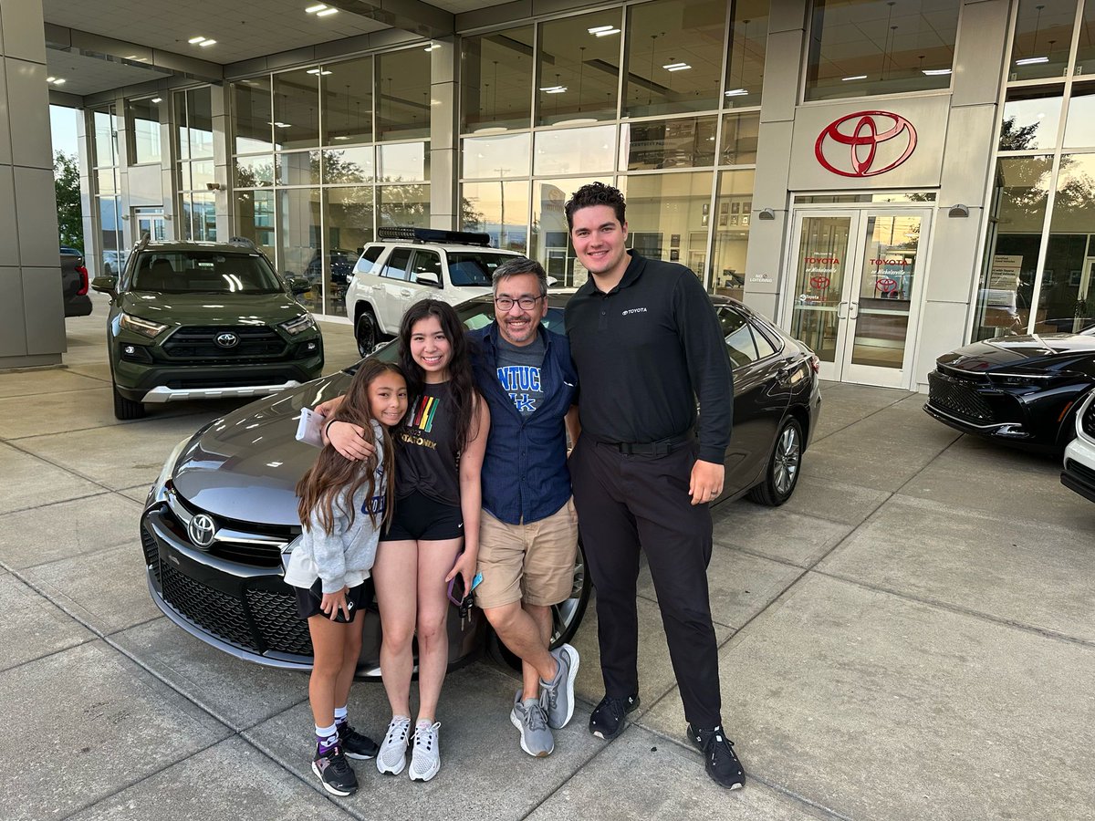 Congratulations to the Gormley family on their new Camry! - Mike Browning and Jacob Burgess at Toyota on Nicholasville