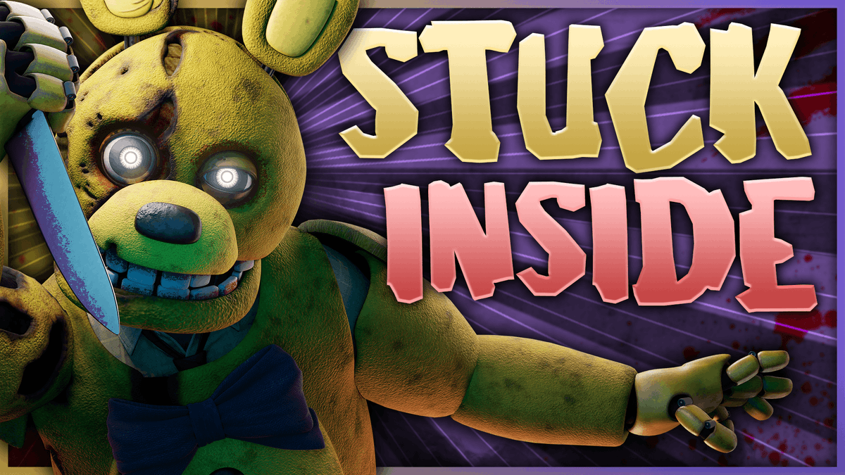 LunaticHugo's tweet photo. THUMBNAIL COMMISSION FOR @Gald1nn - STUCK INSIDE
-----

I think the pose goes hard in this one ngl
#FNAF https://t.co/GkFseHeJgr