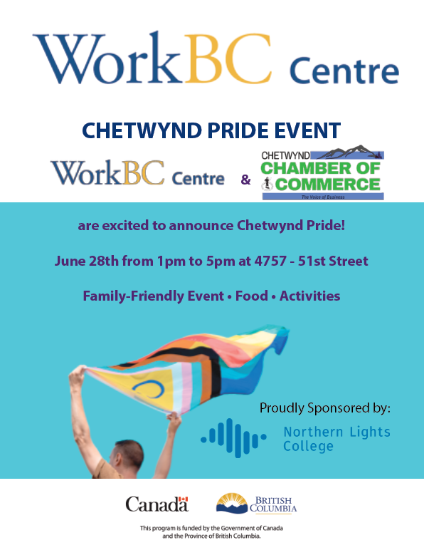 ChetwyndChamber's tweet photo. The Chamber strives to advance inclusion, diversity, and equity in our wonderfully vibrant business community.  Come and join us along with WorkBC and Northern Lights College (and several others!) for an afternoon of fun! #diversityandinclusion #DiversityMatters #thirdannualevent https://t.co/WmG2RMtjLD