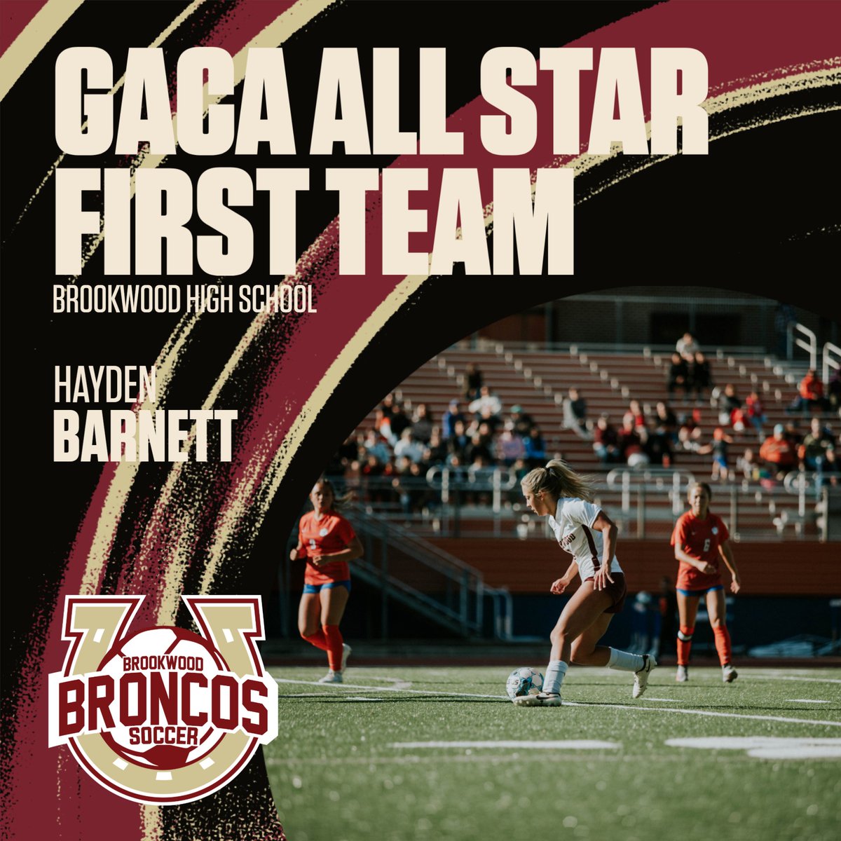BHS_futbol's tweet photo. Congrats Hayden Barnett.  First Team GACA All Star. https://t.co/TogNo3mFIL