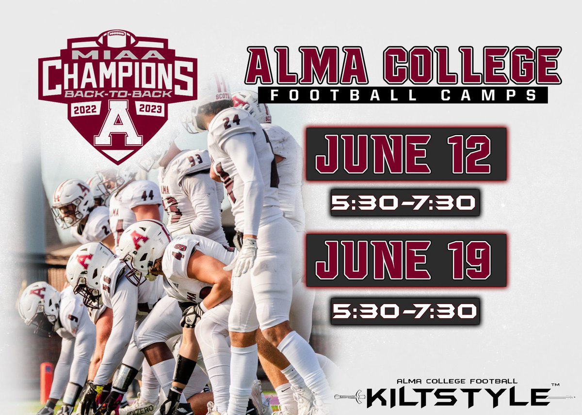 excited to say, I’ll be attending Alma’s Prospect Camp Today! Thank you <a href="/Coach_OGara/">Cooper O’Gara</a> for the invite. Can’t wait to compete.<a href="/croslexfootball/">CrosLexFootball</a>