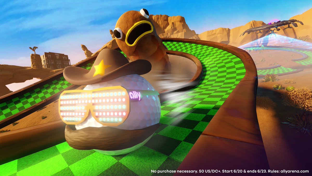 SushiBAEYT's tweet photo. ￼️⛳️ Conquer the USGA x Ally Speedrun Challenge, a tournament with a $25,000 prize pool! Complete the course in the fastest time and win big! 💰Join the ally Discord (https://t.co/g1nvpq2rVh) for details on how to compete! Tournament submissions open 6/20! Map Code: 0524-4031-4301 Tune in to my live on June 20th at 6pm EST! ￼📺Terms & Conditions/Rules #ad #Fortnite #Speedrun #USGA #AllyGaming @Ally @usopen