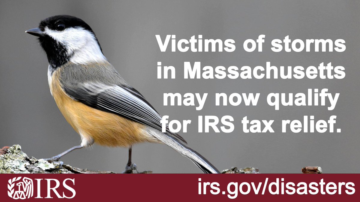 Storm victims in parts of #Massachusetts have until July 31, 2024 to file various #IRS individual and business tax returns and make payments. Learn more: ow.ly/LpLT50S4z1g