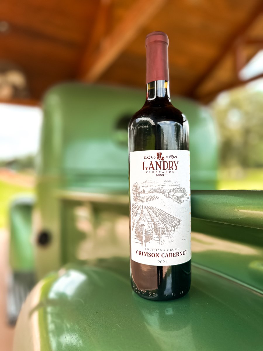 Happy Wine Wednesday! Ft. our #WineOfTheWeek - Crimson Cabernet 2021.
 Crimson Cabernet is a 50/50 Cabernet Sauvignon/Norton hybrid wine grape, grown at Landry Vineyards.
This wine is dry, with no residual sugar, and has been aged for one year in French and Hungarian Oak barrels.