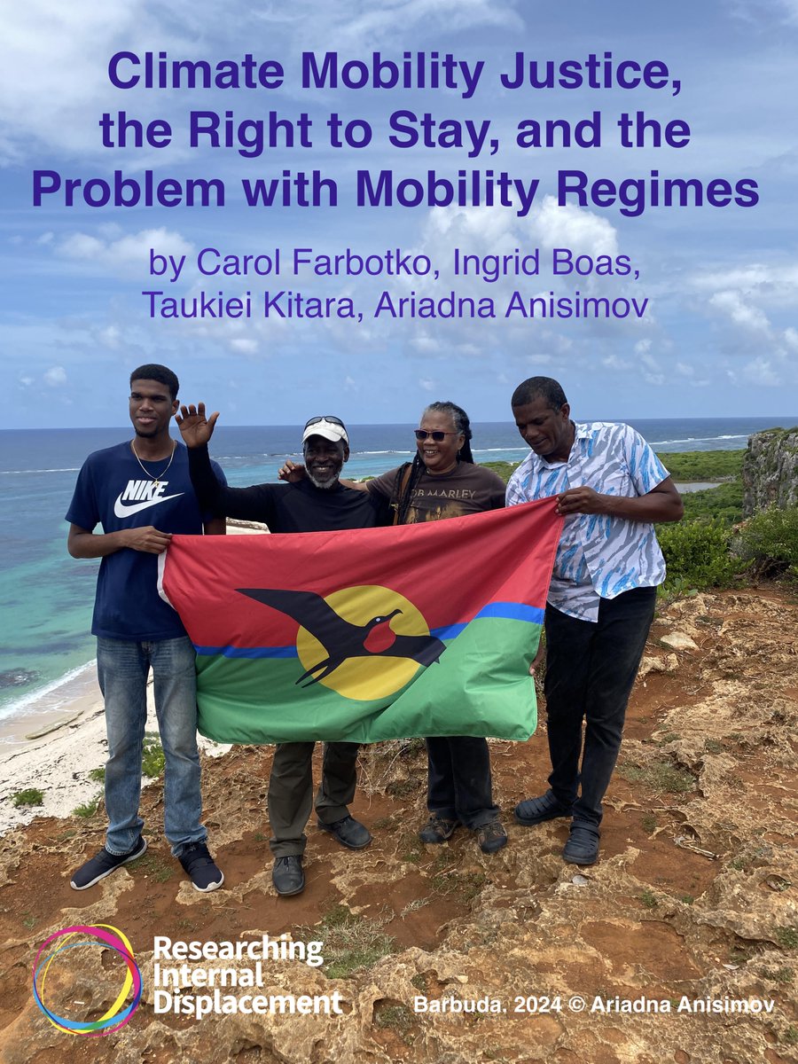 Steven Miron (@stevenjmiron) on Twitter photo Provocative and important <a href="/RID_networks/">Researching Internal Displacement</a> blog out today exploring
Climate mobility justice
Mobility hierarchies
Mobility regimes, race & resistance &
Climate mobility as the new power dynamic
Thanks to <a href="/carolfarbotko/">carolfarbotko</a>, Ingrid Boas, <a href="/TaukieiK/">Taukiei Kitara</a>, <a href="/AriadnaAnsmv/">Ariadna Anisimov (Ari)</a>!
researchinginternaldisplacement.org/short_pieces/c… Provocative and important <a href="/RID_networks/">Researching Internal Displacement</a> blog out today exploring
Climate mobility justice
Mobility hierarchies
Mobility regimes, race & resistance &
Climate mobility as the new power dynamic
Thanks to <a href="/carolfarbotko/">carolfarbotko</a>, Ingrid Boas, <a href="/TaukieiK/">Taukiei Kitara</a>, <a href="/AriadnaAnsmv/">Ariadna Anisimov (Ari)</a>!
researchinginternaldisplacement.org/short_pieces/c…