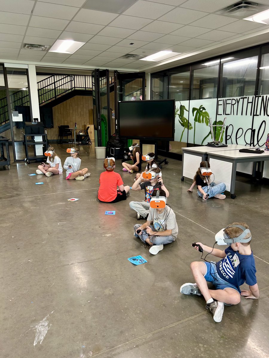 wre_library's tweet photo. Day 3 Makers Camp included origami, @classvr_official, @scratch coding, stop motion animation with @stickbotstudios, &amp; reading Memoirs of a Goldfish while snacking on goldfish crackers #makercamp #summercamp #libraryfun #virtualreality #coding #stopmotion ⁦@GeorgetownISD⁩ https://t.co/qAOHsWe9mc