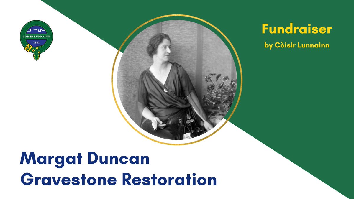 A chàirdean, today is an important day for us - it's #MargratDuncan's birthday!

We are raising funds to restore the gravestone of this enormously influential #Gaelic singer. Please spread the word!

⬇️ MORE INFO &amp; DONATE ⬇️
buff.ly/4bX3oVb

Mòran taing dhuibh uile!