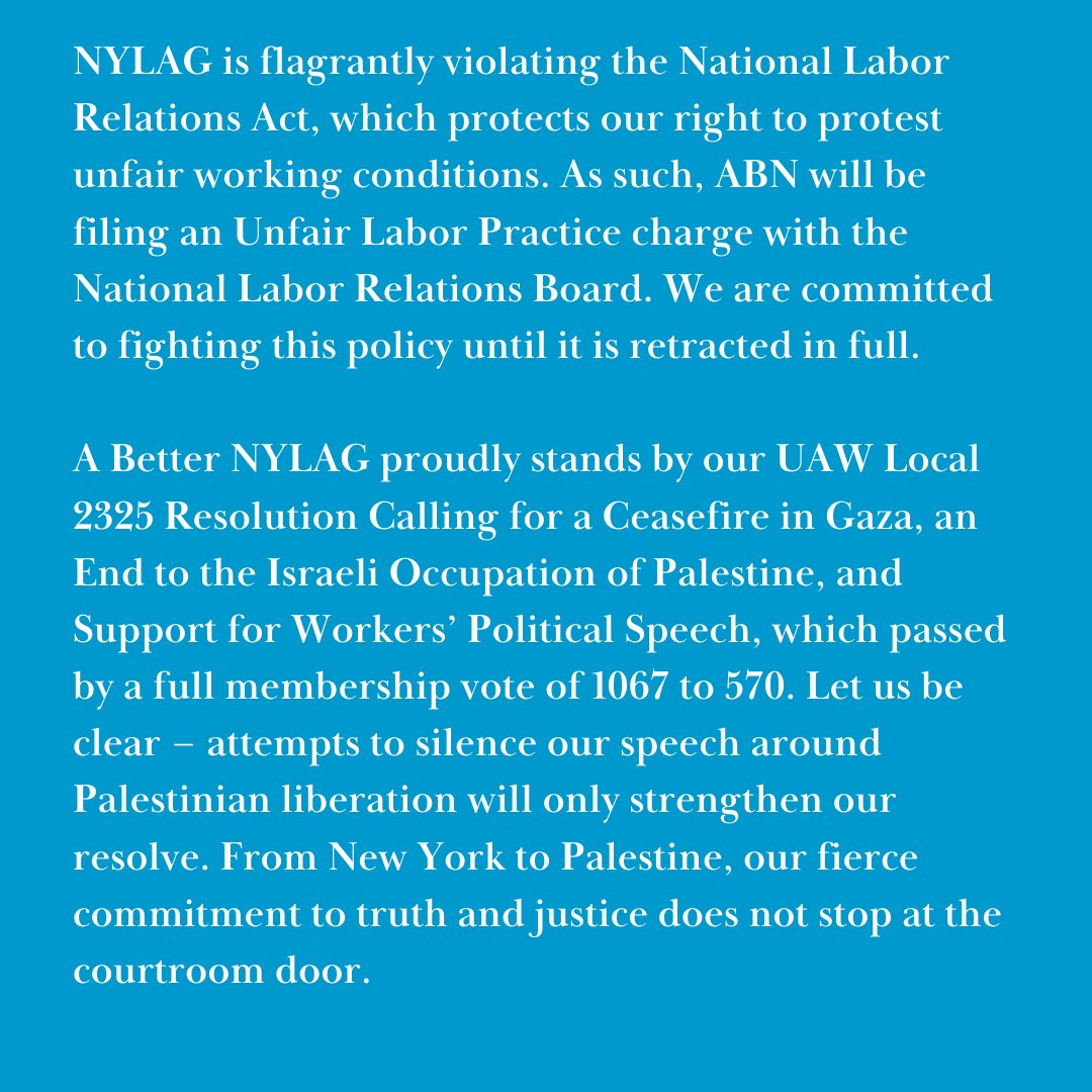Today, members took it one step further by filing an Unfair Labor Practice charge with the National Labor Relations Board. As it reads in the statement; “We are committed to fighting this policy until it is retracted in full.” We will not be silenced. 🍉