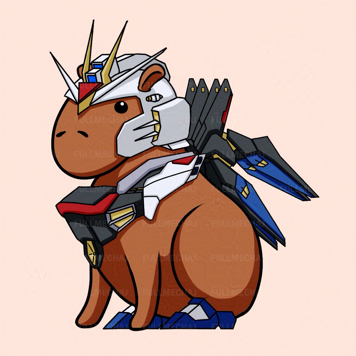 fullmechajacket's tweet photo. Strike Freedom Capybara is now in an acrylic charm!
.
I’m quite happy to have these available for future conventions. I will be making charms based on my most popular ones, and will have more capybaras on the way!
#gundam #capybara #mecha #gundamseed https://t.co/GvIbib39sD
