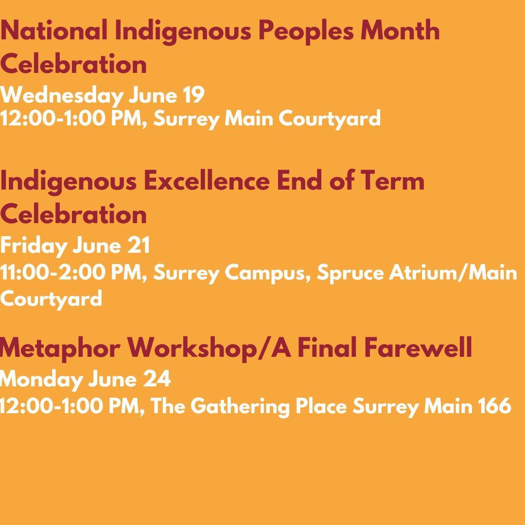Come join KPU in celebrating National Indigenous History Month! Check out some of the events taking place this week. 

buff.ly/4bcYrXd