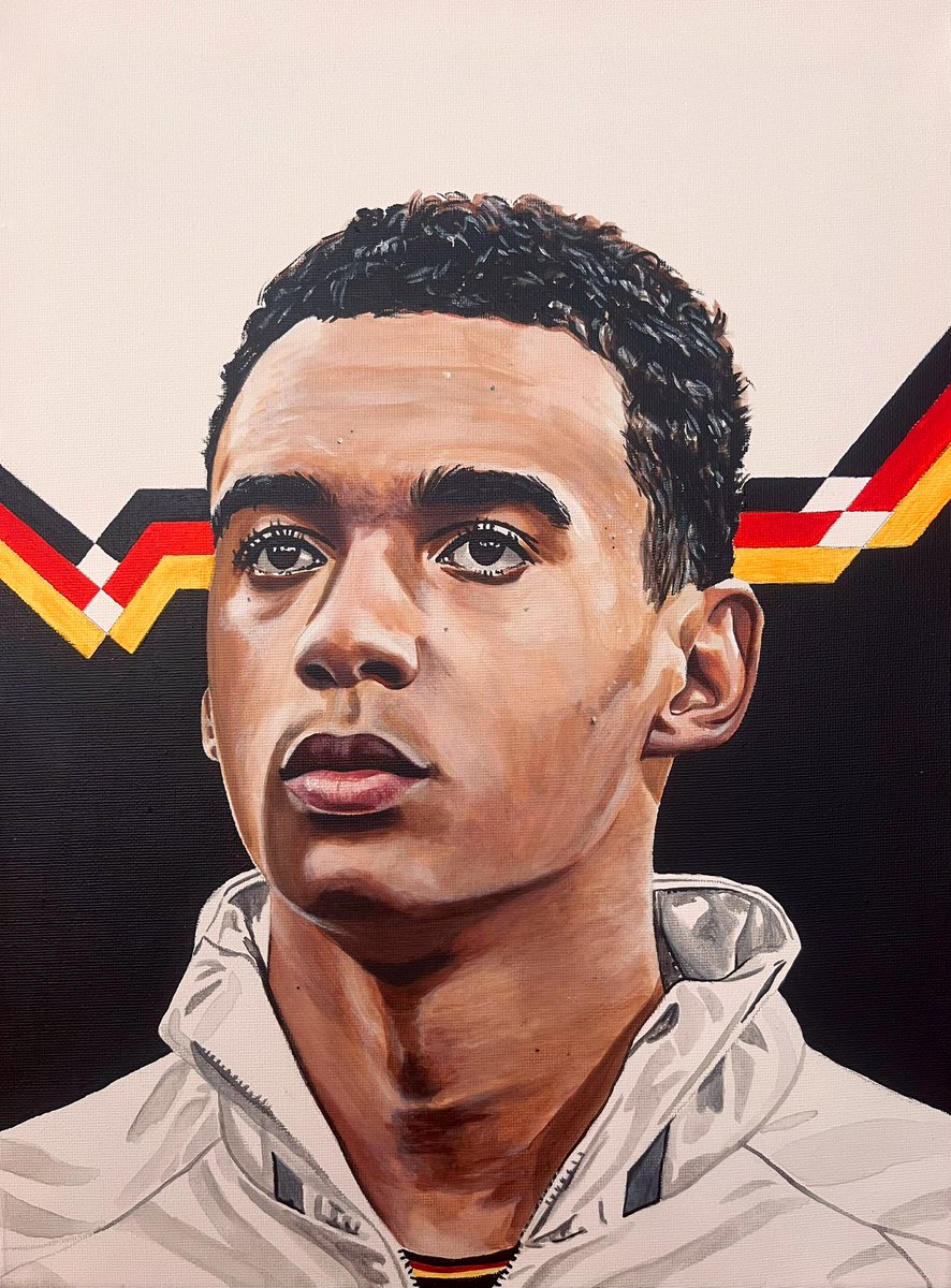 _Artmoli's tweet photo. Dibujo en pintura acrílica de Jamal Musiala 🇩🇪 

Uno de los jugadores del momento, brillando con Alemania en la #EURO2024  💎 https://t.co/P0qtjn1TS2