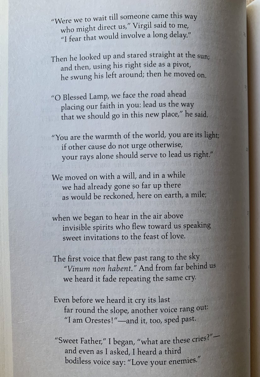 MsCathLangsford's tweet photo. "O Blessed Lamp, we face the road ahead 
placing our faith in you: lead us the way 
that we should go in this new place," he said.
"You are the warmth of the world, you are its light; 
if other cause do not urge otherwise, 
your rays alone should serve to lead us right."
#Canto13 https://t.co/A6nnTYe8gx