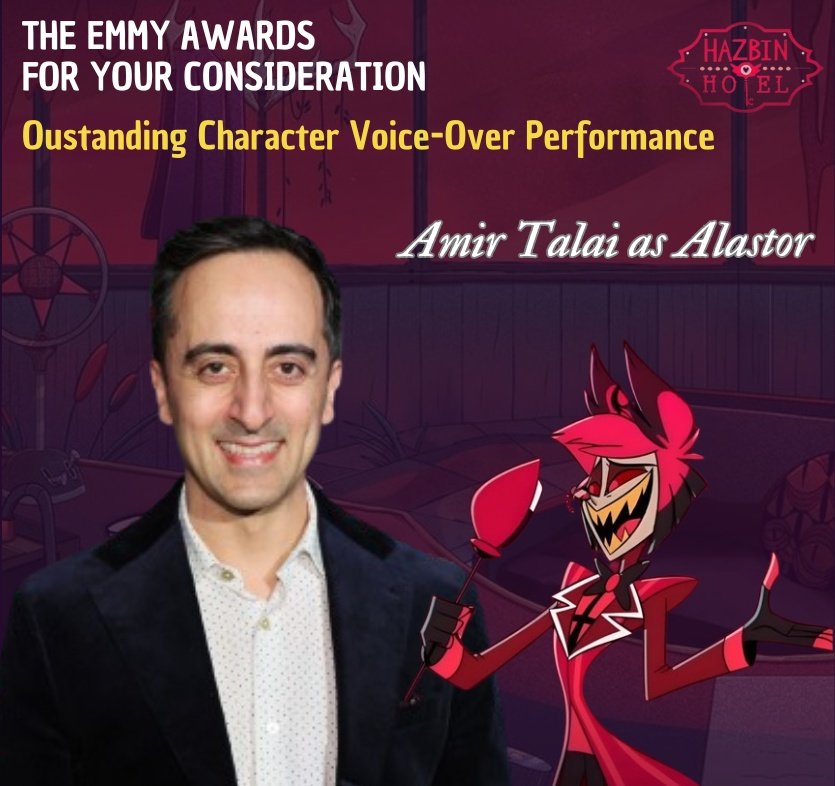 AmiricansNation's tweet photo. #FYC

For your consideration in Outstanding Character Voice-Over Performance:

@AmirTalai as the Voice of Alastor in Hazbin Hotel on @PrimeVideo

#ForYourConsideration #ForYourEmmyConsideration #FYC #Emmys #outstandingcharactervoiceoverperformance #hazbinhotel #Alastor https://t.co/AWXwOWfvnT