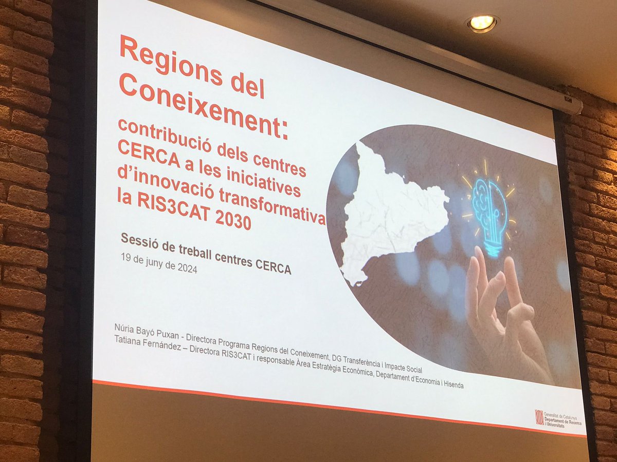 Ipatrimoni's tweet photo. Avui, hem assistit i participat a lasessió i taller de #RegionsdelConeixement amb els centres @iCERCA! Hem conegut el programa i la metodologia de les agendes compartides #RIS3CAT 2030 i hem compartit reptes dels centres i les iniciatives de #recerca i #innovació transformatives https://t.co/iP5W1VmLMx