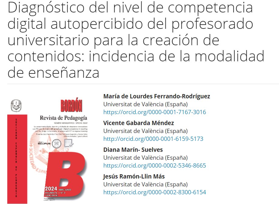 Gracias <a href="/Bordonsep/">Bordon_SEP</a> por brindarnos la posibilidad de publicar en vuestra revista. recyt.fecyt.es/index.php/BORD…. Formar al profesorado universitario en materia de creación de contenidos educativos digitales, siempre será 1 apuesta. #competenciaDigitalDocente #creaciondecontenidodigital