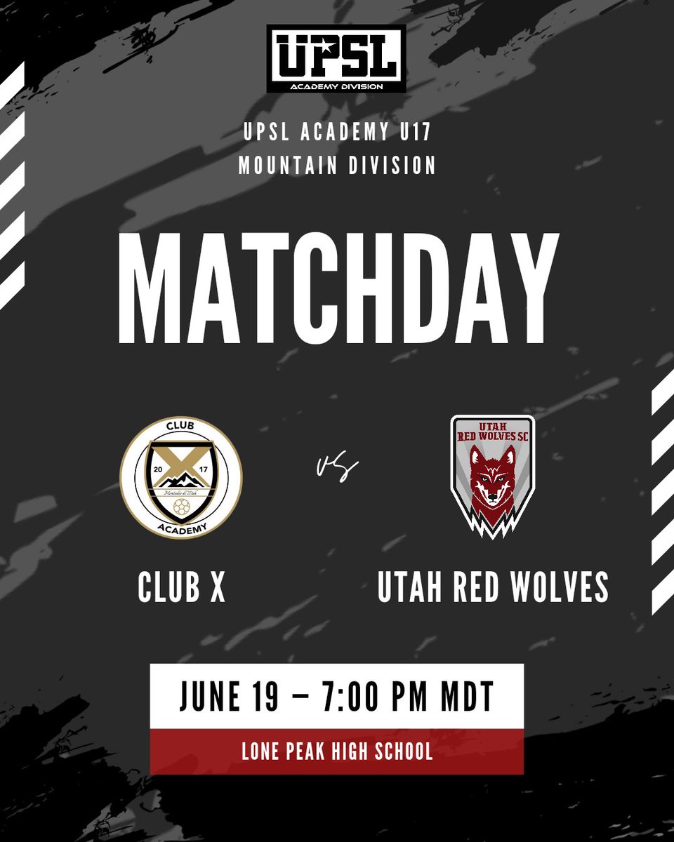UTRedWolvesSC's tweet image. First match of the U17 UPSL Academy season kicks off tonight. Come join us at Lone Peak High School.

Up The Wolves 🐺 ⚽️

#RedWolves #PathToPro #Academy #UPSL #UPSLAcademy #utahredwolves #DaleRedWolves #DefendTheDen #everygamecounts #PackTheDen