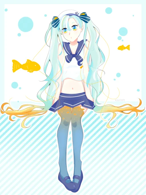 miku redraw!!  #初音ミク ←2024   2015→ 