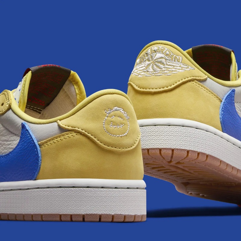 bodega's tweet photo. The Women’s Jordan x Travis Scott Air Jordan 1 Low OG SP ‘Canary’ releases Friday, 6/21 ($150 - Sizes: 5-14.5W) • The online raffle is live now ends tomorrow, 6/20 at 5pm EST. Click the image to enter now - #airjordan #travisscott #bodega